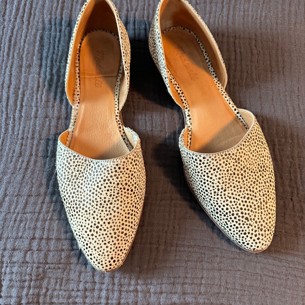Madewell The Marisa D'orsay Flat spotted calf hair Size 11